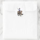Sticker Rond Oncle Sam Riding On Elephant (Sac)