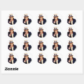 Sticker Rond Oncle Sam Vector (Feuille)