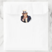 Sticker Rond Oncle Sam Vector (Sac)