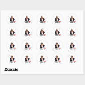 Sticker Rond Oncle Sam VEUT QUE TU ME BAISSES (Feuille)