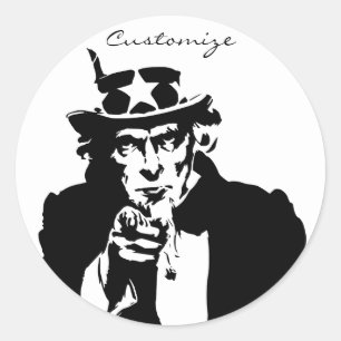 Sticker Rond Oncle Sam veut vous Thunder_Cove