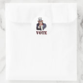 Sticker Rond Oncle-Sam—Vote (Sac)