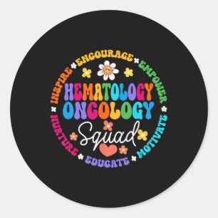 Sticker Rond Oncologie Hématologie Infirmière Squad Hémone pédi