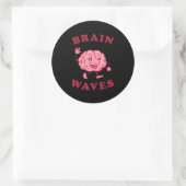 Sticker Rond ondes cérébrales - drôle de biologie scientifique (Sac)