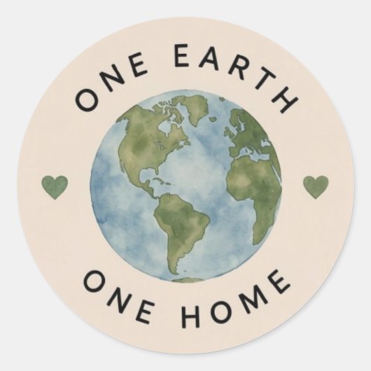 Sticker Rond One Earth (Devant)