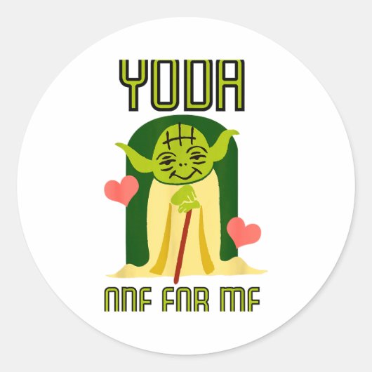 Sticker Rond One For Me Cute Valentines Day Disn  (Devant)