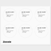 STICKER ROND ONE HIT WONDER 2 (Feuille)