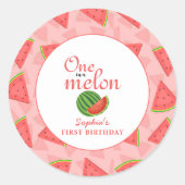 Sticker Rond One In A Melon 1er Anniversaire (Devant)