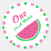 Sticker Rond One In A Melon 1er Anniversaire (Devant)