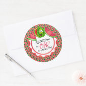 Sticker Rond One in A Melon - Anniversaire des enfants (Enveloppe)