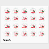 Sticker Rond One In A Melon Funny Pun mignon Enfants Saint Vale (Feuille)