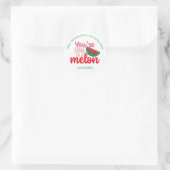 Sticker Rond One In A Melon Funny Pun mignon Enfants Saint Vale (Sac)