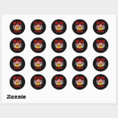 Sticker Rond One Loved Dude Checkered Heart Valentines Day Boys (Feuille)