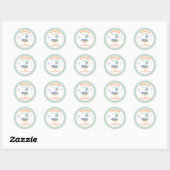 Sticker Rond One Lucky Duck & Bubbles Premier Anniversaire Pas (Feuille)