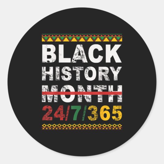 Sticker Rond One Month Can't Hold Our History Black History Mon (Devant)