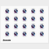 Sticker Rond One Rocks ! Custom Rock Star 1er anniversaire (Feuille)