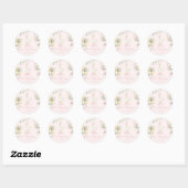 Sticker Rond One Silly Goose Girl 1st Birthday (Feuille)