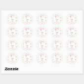 Sticker Rond One Silly Goose Girls 1st Birthday Party (Feuille)
