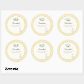 Sticker Rond One Silly Goose Pink and Gingham 1st Birthday (Feuille)