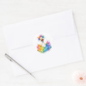 Sticker Rond One Silly Goose Rainbow Baby Shower (Enveloppe)
