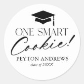 Sticker Rond One Smart Cookie Graduation Label (Devant)