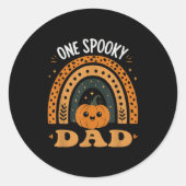 Sticker Rond One Soky Dad Dad Matching Family Halloween Costume (Devant)