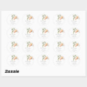 Sticker Rond One Sweet Peach 1er anniversaire (Feuille)