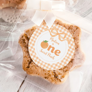 Sticker Rond One Sweet Peach Girl 1er anniversaire