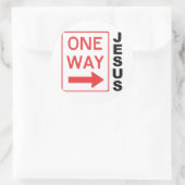 Sticker Rond One Way Rouge Noir (Sac)