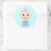 Sticker Rond ONEderful BABY Face - bleu (Sac)