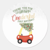 Sticker Rond ONEderful Time of Year Coupé voiture confortable r (Devant)