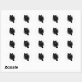 Sticker Rond Ongles à limer Black Cat (Feuille)