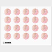 Sticker Rond Ongles d'or rose moderne (Feuille)