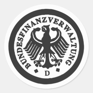 Sticker Rond Onglet allemand