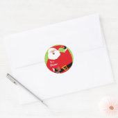 Sticker Rond Onglet Cadeau personnalisé Père Noël ronde (Enveloppe)