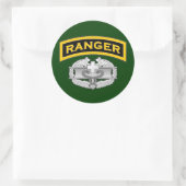 Sticker Rond Onglet Ranger et badge de la médaille de combat (Sac)