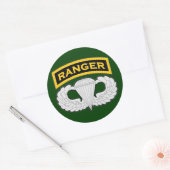 Sticker Rond Onglet Ranger et Sauts (Enveloppe)