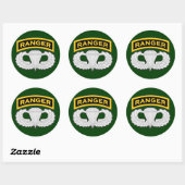 Sticker Rond Onglet Ranger et Sauts (Feuille)