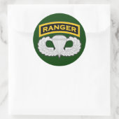 Sticker Rond Onglet Ranger et Sauts (Sac)