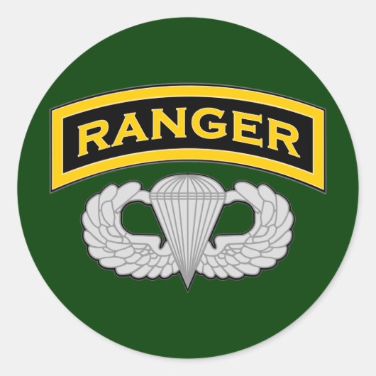 Sticker Rond Onglet Ranger & Jump Wings (Devant)