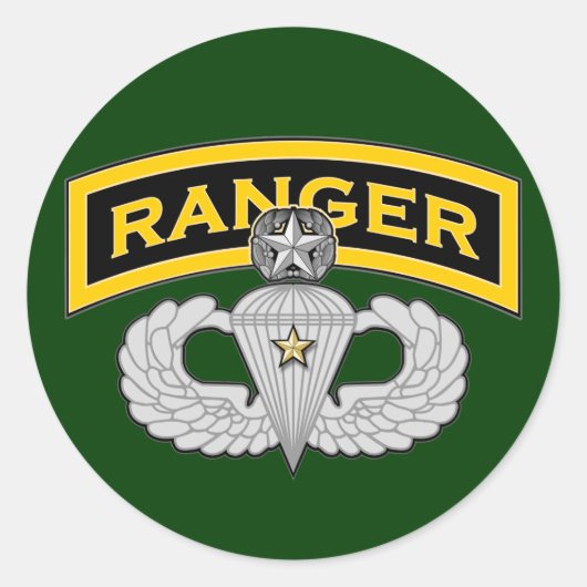 Sticker Rond Onglet Ranger & Master Jump Wings - Combat (Devant)