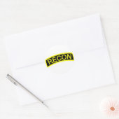 Sticker Rond Onglet Recon Jaune (Enveloppe)
