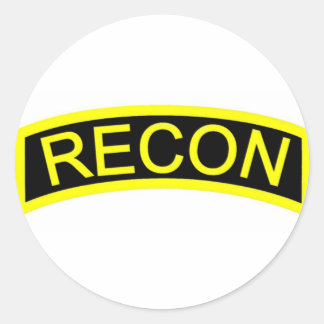 Sticker Rond Onglet Recon Jaune