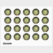 Sticker Rond Oni Devil Design (Feuille)