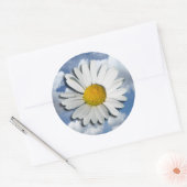 Sticker Rond Only a Marguerite Blossom + your text & ideas (Enveloppe)