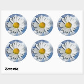 Sticker Rond Only a Marguerite Blossom + your text & ideas (Feuille)