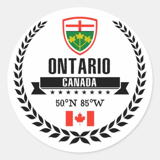 Sticker Rond Ontario (Devant)