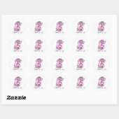 Sticker Rond Ooh La La Poodle (Feuille)