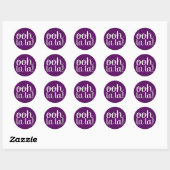 Sticker Rond Ooh La La Purple (Feuille)