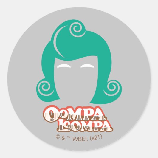 Sticker Rond Oompa Loompa Hair Graphic (Devant)